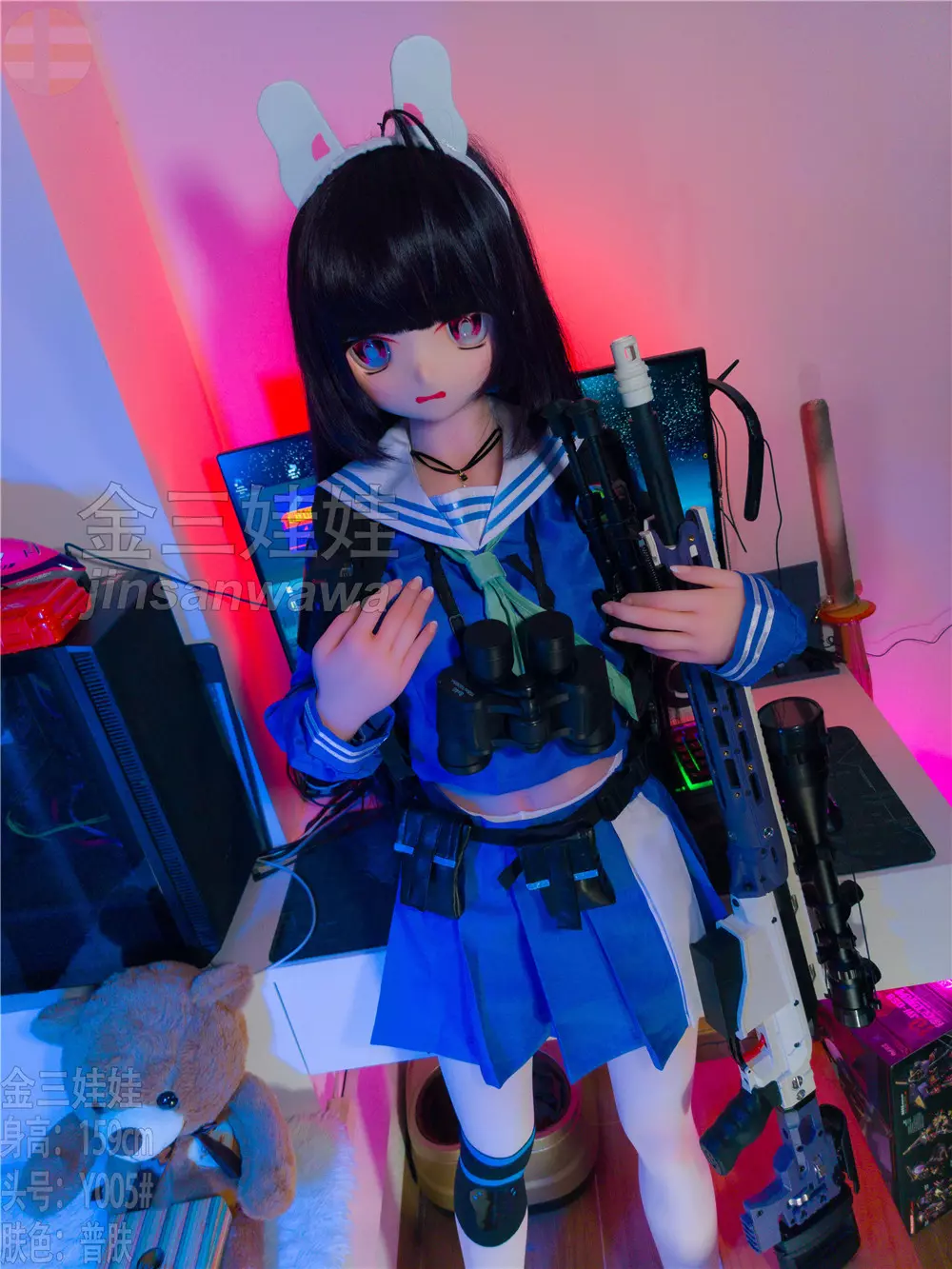WM S-TPE 159cm (5ft2) Anime TPE Sex Doll with PVC Head #Y005